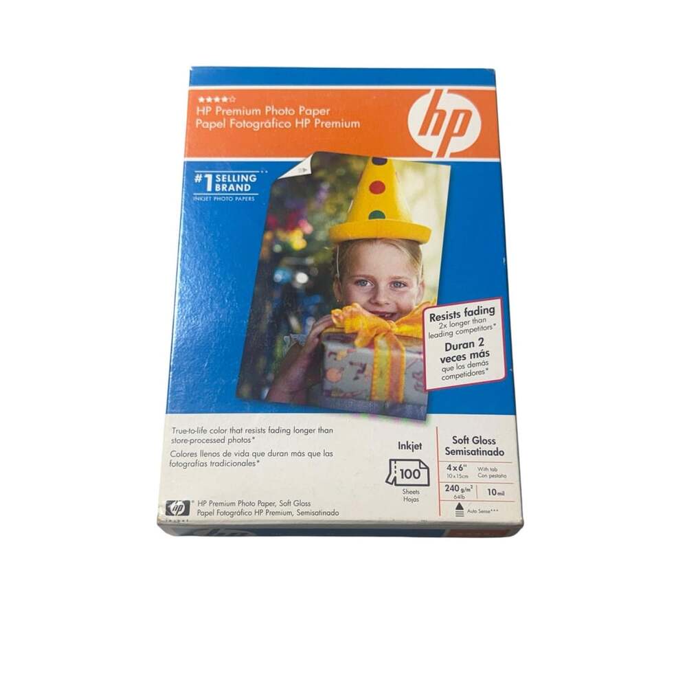 HP Premium Photo Paper Soft Gloss 4x6 100 Sheets Q6563A